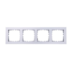 Рамка LK Studio 4-постовая (серебристый металлик) LK80 844403-1