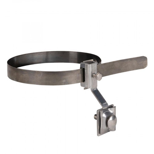 Держатель для труб универсальный D=(0-160) мм нерж. NI и полоса нерж. cталь EKF PROxima lp-d3001-ni