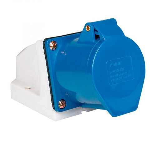 Розетка стационарная наружная 123 2Р+РЕ 32А 220В IP44 EKF PROxima ps-123-32-220