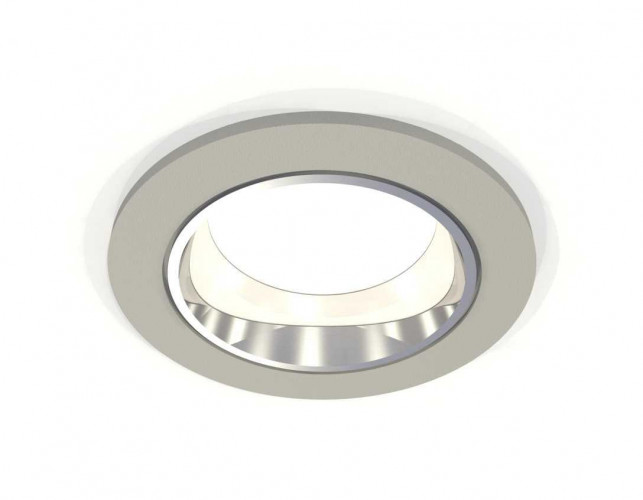 Комплект встраиваемого светильника Ambrella light Techno Spot XC6514003 SGR/PSL серый песок/серебро полированное (C6514, N6112)