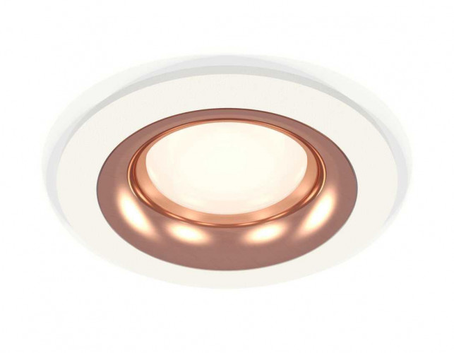 Комплект встраиваемого светильника Ambrella light Techno Spot XC7621006 SWH/PPG белый песок/золото розовое полированное (C7621, N7015)