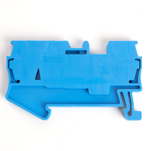 Зажим пружинный, 3-проводной проходной ЗНИ - 2,5 (JXB ST 2,5), синий Stekker 39969