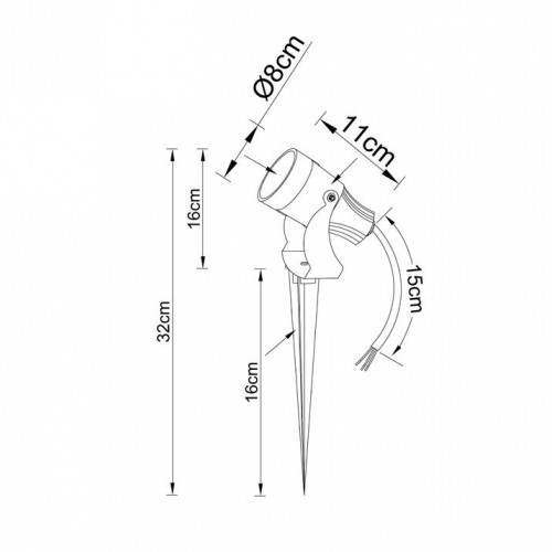 Ландшафтный светодиодный светильник Arte Lamp Elsie A4715IN-1BK
