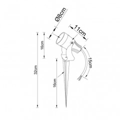 Ландшафтный светодиодный светильник Arte Lamp Elsie A4715IN-1BK