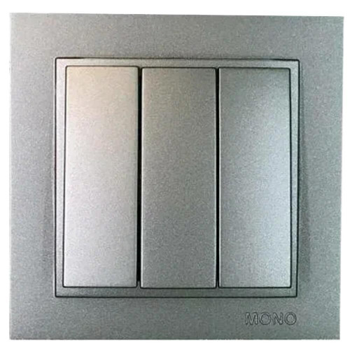 Выключатель треклавишный Mono Electric Despina IP20 10A 250V антрацит 102-242422-114