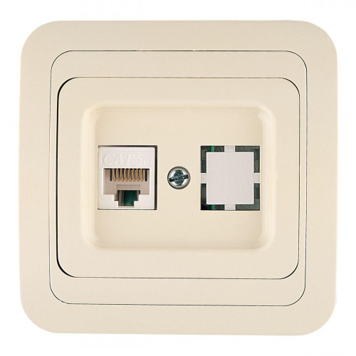 Розетка комп. двойная (1 шт. cat 5) Makel Mimoza 25035