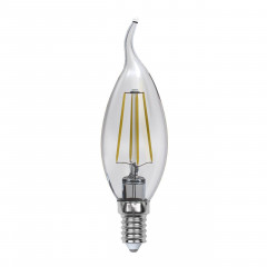Лампа светодиодная филаментная Uniel E14 5W 3000K прозрачная LED-CW35-5W/WW/E14/CL/MB GLM10TR UL-00002368