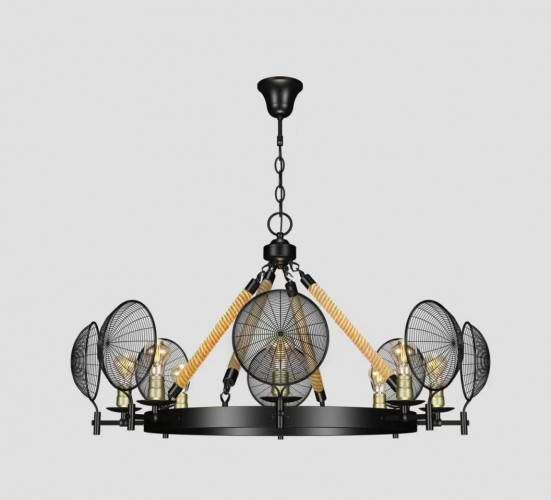 Люстра подвесная Alfa Light F3524-04 Black E27*8