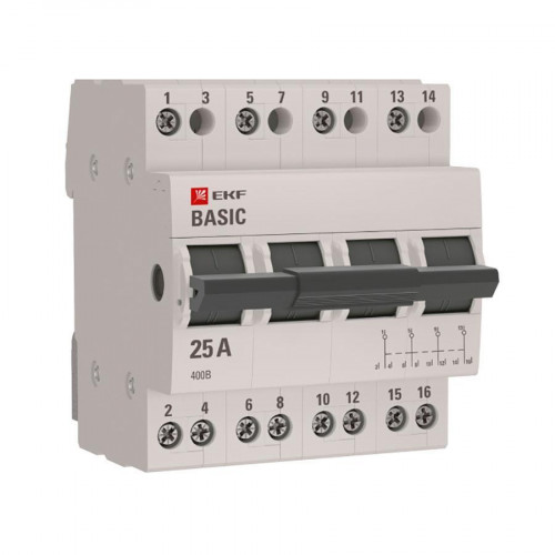 Трехпозиционный переключатель 4P 25А EKF Basic tps-4-25