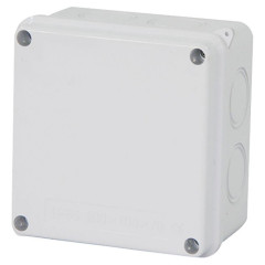 Коробка разветвительная Stekker EBX31-02-65, 100*100*70 мм, 7 выбивных отверстий, IP65, светло-серая 39558