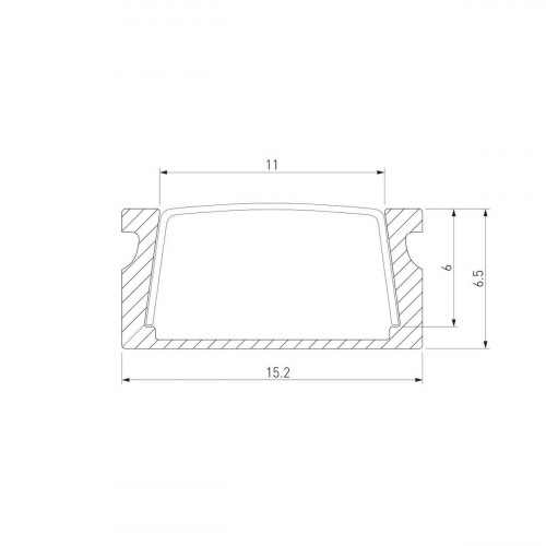Профиль алюминиевый с рассеивателем Elektrostandard LL-2-ALP006 a053620