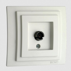 ТВ-розетка проходная Mono Electric Despina/Larissa универсальная экран белый 500-001905-137