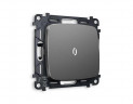 Комплект механизма 1-кл проходного выключателя AMBRELLA VOLT с подсветкой 5600K OMEGA Антрацит серый QUANT (OP6520, VM105, G25W) MO652035