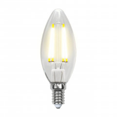 Лампа светодиодная филаментная Uniel E14 5W 3000K прозрачная LED-C35-5W/WW/E14/CL/MB GLM10TR UL-00002367