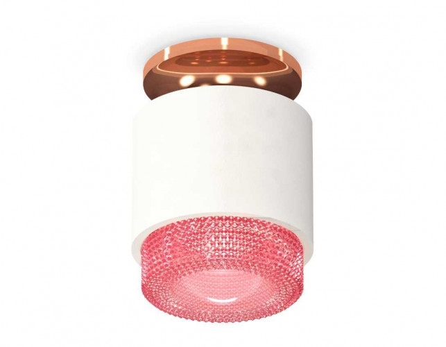 Комплект накладного светильника Ambrella light Techno Spot XS7510142 SWH/PI белый песок/розовый (N7930, C7510, N7193)