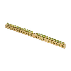 Шина PEN "ноль-земля" (6х9мм) 22 отверстия латунь крепеж по центру EKF PROxima sn0-63-22