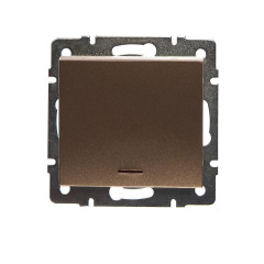 Выключатель с подсветкой Lezard Rain бронза 703-3188-111