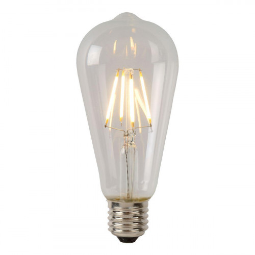 Лампа светодиодная Lucide E27 7W 2700К прозрачная 49084/07/60
