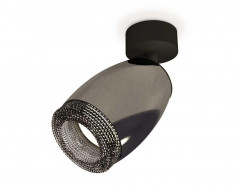 Комплект накладного светильника Ambrella light Techno Spot XM1123002 DCH/SBK/BK черный хром/черный песок/тонированный (A2210, C1123, N7192)