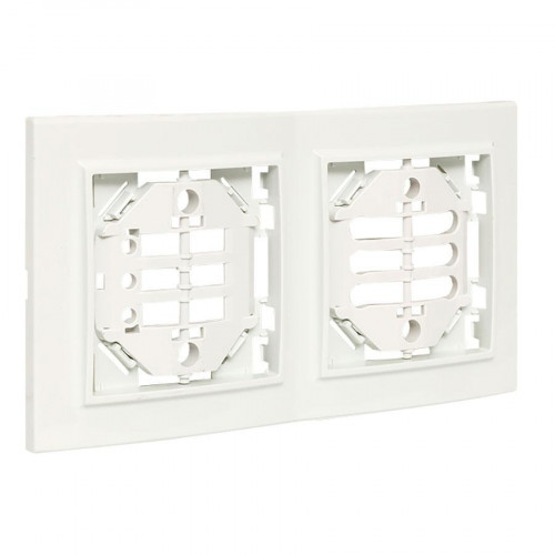 Минск Рамка 2-местная вертикальная белая EKF Basic ERM-G-312-10