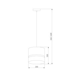 Подвесной светильник TK Lighting 6544 Paglia Black