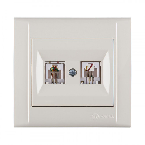 Розетка тf евро двойная Makel Defne 42010034