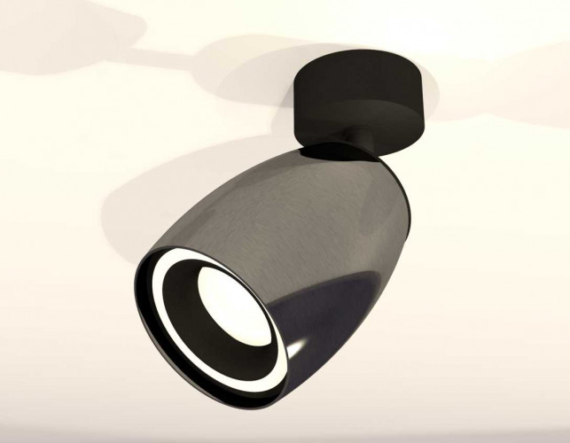 Комплект накладного светильника Ambrella light Techno Spot XM1123003 DCH/SBK черный хром/черный песок (A2210, C1123, N7111)