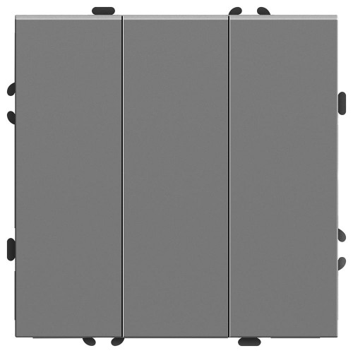 Выключатель 3-клавишный (механизм), STEKKER, 250В, 10А, серия Эмили, RSW10-5108-10, платиново-серый, soft touch 49948