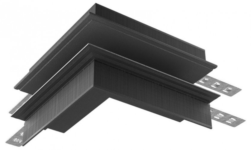 Коннектор внешний угловой ElDeko для встраиваемого шинопровода, чёрный HSBL_0064