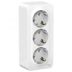 Розетка тройная 2К+3 Systeme Electric Blanca 16A 250V белая BLNRA010311