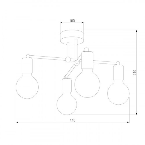 Потолочная люстра TK Lighting 1904 Retro