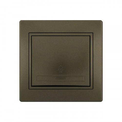 Кнопка звонка Lezard Mira коричневый со вставкой 701-3131-103