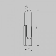 Настенный светодиодный светильник Modelux Modestyle MS.104.400 BK