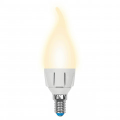 Лампа светодиодная диммируемая Uniel E14 7W 3000K матовая LED-CW37 7W/3000K/E14/FR/DIM PLP01WH UL-00004299