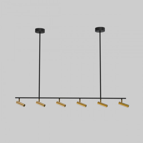 Подвесная светодиодная люстра Eurosvet Epiphania 20252/6 LED черный/латунь