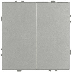 Переключатель ЭРА Galaxy 15-1106-03 двойной 10АХ-250В IP20 алюминий Б0070696