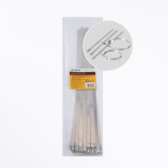 Хомут стальной Stekker SSCTE79-400 7.9х400мм, d пучка max 114мм, нагрузка 120кг, серый 32802