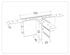 Коннектор T-образный Ambrella Light Track System Magnetic 220V GL1036