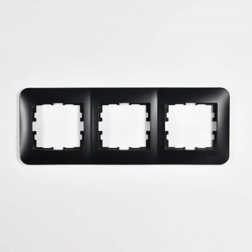 Рамка 3-ая горизонтальная Lezard Karina Life черная 708-4200-148