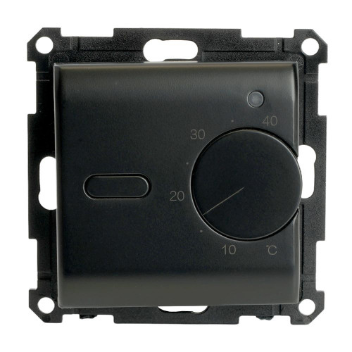 Терморегулятор механический для теплого пола (механизм), Stekker GLS00-7117-05, 250В, 3500Вт, серия Катрин, черный 49741