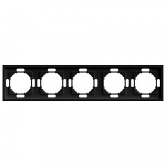 Рамка STEKKER, PFR00-5005-05 5-местная, серия Эмили, черный уголь, soft touch 49862