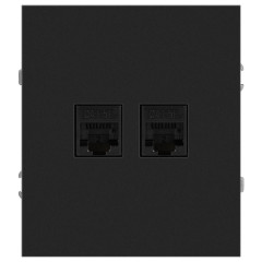 Розетка ЭРА Arktik 16-3108-05 информационная двойная 2XRJ45 антрацит Б0070488