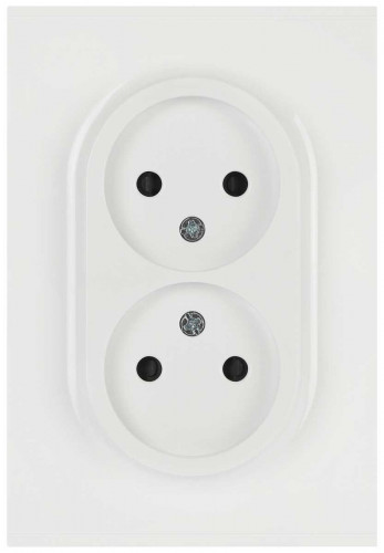 Розетка ЭРА Arktik 16-2107-01 без заземления двойная 2X2P 16А-250В белый Б0071681