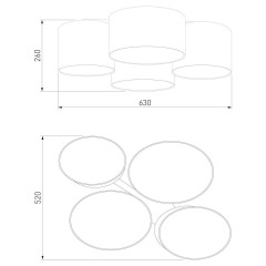 Потолочная люстра TK Lighting 3163 Cordoba