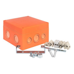 Коробка распаячная огнестойкая (126х126х74) 5 кк/1,5-6мм²/12 мв IP66 EKF PROxima plc-kmrf-126-506