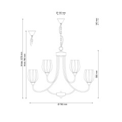 Подвесная люстра Lucia Tucci Madrid 116.6.3