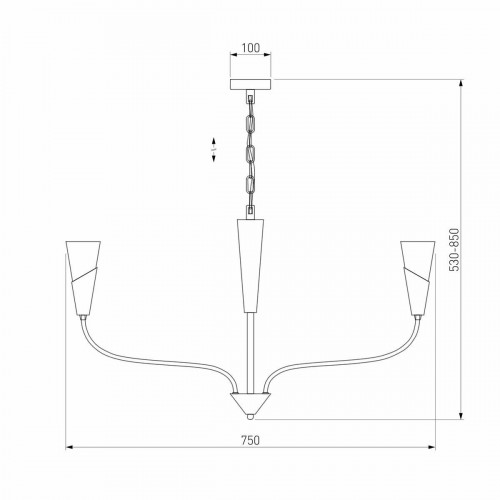 Подвесная люстра Eurosvet Rhyton 60167/6 латунь