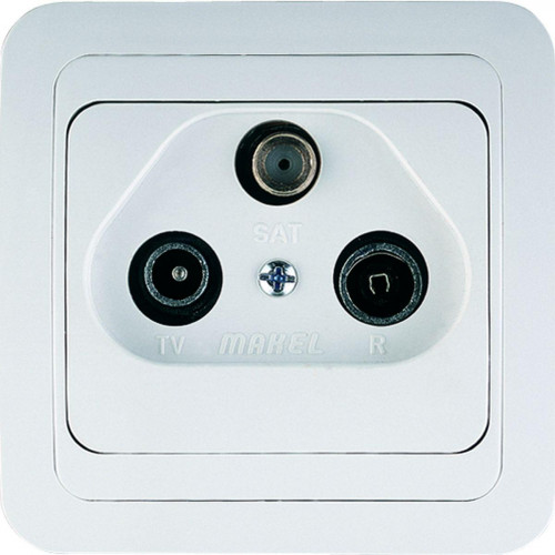 Розетка тv-r-sat проходная 4 db Makel Mimoza 12067