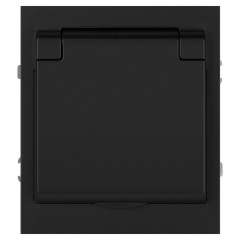 Розетка ЭРА Arktik 16-2103-05 с заземлением 2P+E Schuko со шторками с крышкой 16А-250В антрацит Б0070438
