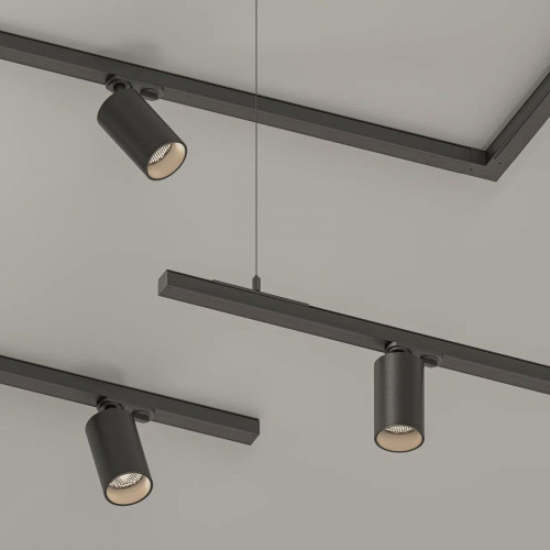 POWERLINE Трековый светильник SPOT LED 220В 10Вт 4000К CRI90 50° TRIAC угольно-черный